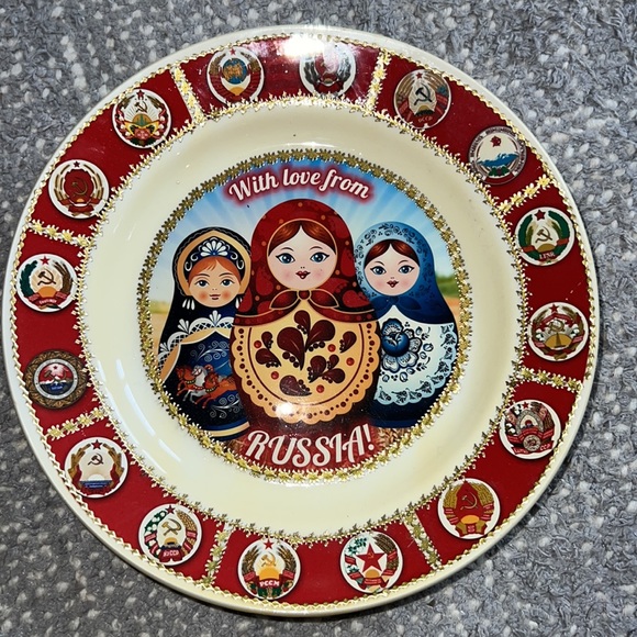 With Love from Russia Plate with holder - Picture 2 of 11